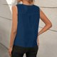 thumbnail image 2 of TaTaai Womens solid crew neck t-shirt, linen cotton blend, short sleeve, button cuff, cutout design, casual comfortable, lightweight, perfect for weekend trips & casual gatherings Gift, 2 of 9
