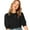 Black, variant on Njoeus Women's Puff Short Sleeve Basic T-Shirt Crewneck Work Shirts Dressy Blouse Summer Business Casual Tops for Women 3XL-4XL （Available in Plus Size)