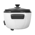 BLACK+DECKER 6Cup Rice Cooker with Steaming Basket, White, RC506