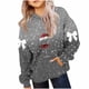 thumbnail image 2 of Sudadera con capucha para niños, moderna, informal, holgada, con estampado de manga larga, gorro con bolsillo de cuerda, sudadera de poliéster para niños., 2 of 5