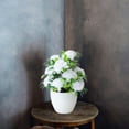 thumbnail image 5 of 12 Headed Chrysanthemum Potted Green Floral Arrangement Desktop For Home Centerpiece Wedding Details Fall Flowers Outdoor Flower Arrangements in Vase Wall Flowers Bouquet Holder for Flowers Winter, 5 of 5
