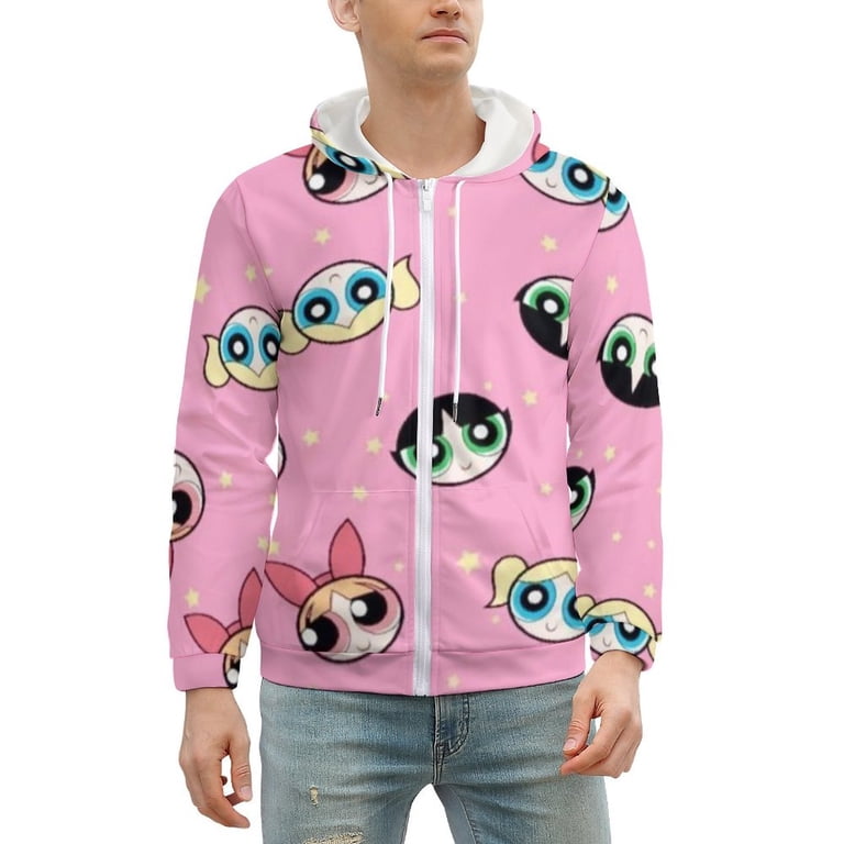 The Powerpuff Girls Zip Up Hoodies Unisex Realistic 3D Print
