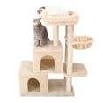 thumbnail image 4 of Topcobe Cat Tree, Cat Tower for Indoor Cats, Multi-Level Cat Condo with Scratching Posts Cat Climbing Tower for Kittens, Beige, 4 of 8