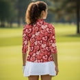 thumbnail image 5 of Uorisanigo Cute Heart Womens Golf Shirt Quick Dry Casual Women's 3/4 Sleeve Athletic Golf Shirts Quarter Zip Workout Tops Comfortable Fashionable Tennis Tops Workout Sports, 5 of 7