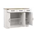 thumbnail image 5 of MAYEERTY Farmhouse Buffet Cabinet Storage Sideboard, 3 Drawers 3 Doors for Kitchen Dining Room White, 5 of 6
