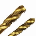 thumbnail image 4 of Ensemble de Flûtes en Spirale en Acier Plaqué Titane, 7 Pcs Outils de Filetage M3-M12 pour Trou Manuel, Résistant à la Corrosion, Durabilité Longue Durée pour Usage Intensif, 4 of 5