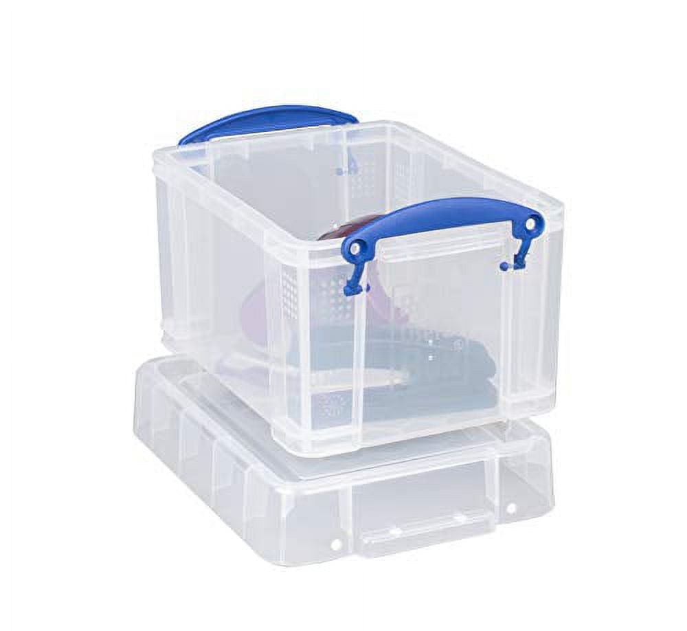 Really Useful Box® Plastic Storage Container, 3.0 Liters, Clear