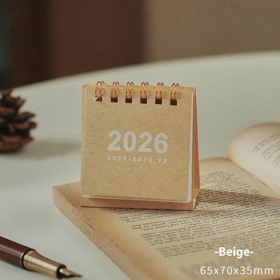 Mini Desk Calendar 2026 Small Standing Flip Weekly Calendar Creative Coil Calendar Planner For Daily Schedule Planning