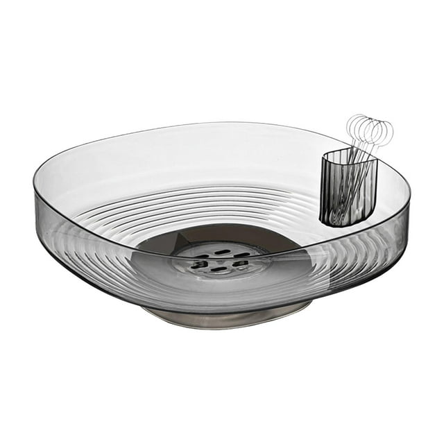 Centro de mesa decorativo con frutero para mesa, sala de estar Gris transparente
