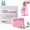 Pink, variant on Blue Foam Cleaning Sheets, 100PCS Cleaning Tablets All Purpose, Deep Cleaning Floor Sheet Pk, Cleaning Sheets That Dissolve in Water,Multiple Effect the Floor Clean Tablets,For Hardwood, Tile