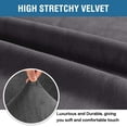 thumbnail image 2 of H.VERSAILTEX Thick Stretch Velvet Armchair Slipcover, One-Piece 1-Seater Furniture Protector for Living Room, Gray, 2 of 6