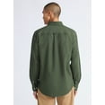 thumbnail image 3 of Free Assembly Men's Oxford Woven Shirt With Long Sleeves, Sizes XS-3XL, 3 of 5