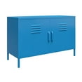 thumbnail image 4 of Novogratz Cache 2 Door Wide Metal Locker Accent Storage Cabinet, Bright Blue, 4 of 13