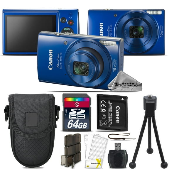 Canon PowerShot ELPH 190 Digital WiFi NFC Camera 10X Optical -64GB Essential Kit (International Version)
