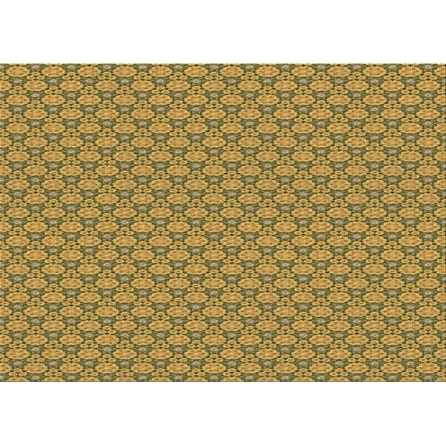 Ahgly Company Tapis Rectangulaire d'Intérieur Lavable en Machine Jaune Transitionnel, 5 Pieds x 8 Pieds