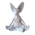 thumbnail image 2 of Estatuillas de gatos Estatua de meditación de Buda Yoga Animal Gatos Arte Escultura Decoración, 2 of 3