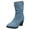 Light Blue, variant on Denim Mid Calf Boots for Women 2025 Casual Canvas Chunky Block High Heel Jeans Dress Tall Boots Winter Fall Black Size 6