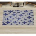 thumbnail image 1 of Fleur De Lis Decorative Rug, Lily Pattern Classic Retro Royal Vintage European Iris Ornamental Art, Quality Carpet for Bedroom Dorm and Living Room, 6 Sizes, Dark Lavender, by Ambesonne, 1 of 1