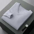 thumbnail image 6 of Men's V Neck Knit Sweater Long Sleeve Pullover Casual Lightweight Sweater, 6 of 8