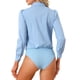 thumbnail image 3 of Camisa Leotardo INSPIRE CHIC para Mujer, Casual de Negocios, con Cuello, Botones, Manga Larga, Body Top XS Azul Claro, 3 of 6