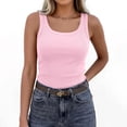 thumbnail image 4 of Trgacdwlo Women's Scoop Neck Ribbed Tank Tops Summer Basic Women Sleeveless Shirt Slim Fit Womens Tunic Tops Red XL, 4 of 8