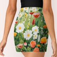 thumbnail image 3 of Women's Shuihui Flower Print High Waist A-Line Mini Skirts Colorful Pleated Short Skirt Trendy E-Girls Streetwear, 3 of 5