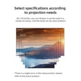 thumbnail image 3 of Projector Screen White Grid Anti-Light 160°Viewing Angle Black Border Metal Hook, 3 of 6