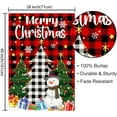thumbnail image 2 of Christmas Flag, Christmas Flags 28 x 40 Double Sided, Merry Christmas Tree Snowman with Buffalo Plaid Check Burlap Large Winter House Flag Holiday Banners Decorations for Outdoor Garden Outside Lawn, 2 of 6