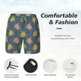 thumbnail image 5 of Haiem Cute Turtle Mens Swim Trunks with Compression Liner 2 in 1 Swimming Shorts Stretch Swimwear Quick Dry,Board Shorts-Medium, 5 of 9