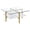 Brass/Faux Marble, variant on Evelyn&Zoe Otto 32" Wide Square Coffee table with White Lacquer, Blackened Bronze