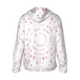 thumbnail image 3 of Uemuo Breast Cancer Awareness (4) Pattern Women's Full Zip UPF 50+ Sun Protection Hoodie Jacket Long Sleeve Sun Shirt Hiking Outdoor Performance with Pockets-Large, 3 of 9