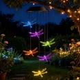 thumbnail image 3 of QiShi Wind Chime,wind chimes outdoor,gifts for mom, Dragonfly wind chime,solar wind chimes,mom gifts,birthday gifts for mom,grandma gifts,gardening gift,plastic hangers,outdoor decor, 3 of 8