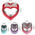 thumbnail image 2 of Juego de cortadores de galletas ALLTOP en forma de corazón, 4 tamaños, acero inoxidable, 2 of 6