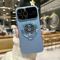 Mantto Case for iPhone 14 Pro Max, Full Camera Lens Protector 360° Rotating Gyro Design with Ring Kickstand, Compatible with MagSafe, Shockproof Hard PC Slim Phone Case for Women Men, Blue