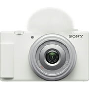 Sony ZV-1F LCD Display 4x Digital Zoom 20.1 MP Shoot Digital Camera with Cleaning Kit, White