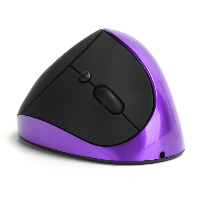 Wireless Optical Mouse, Practical Optical Vertical Mouse Convenient For Home For Gaming For Computer For Office Purple
