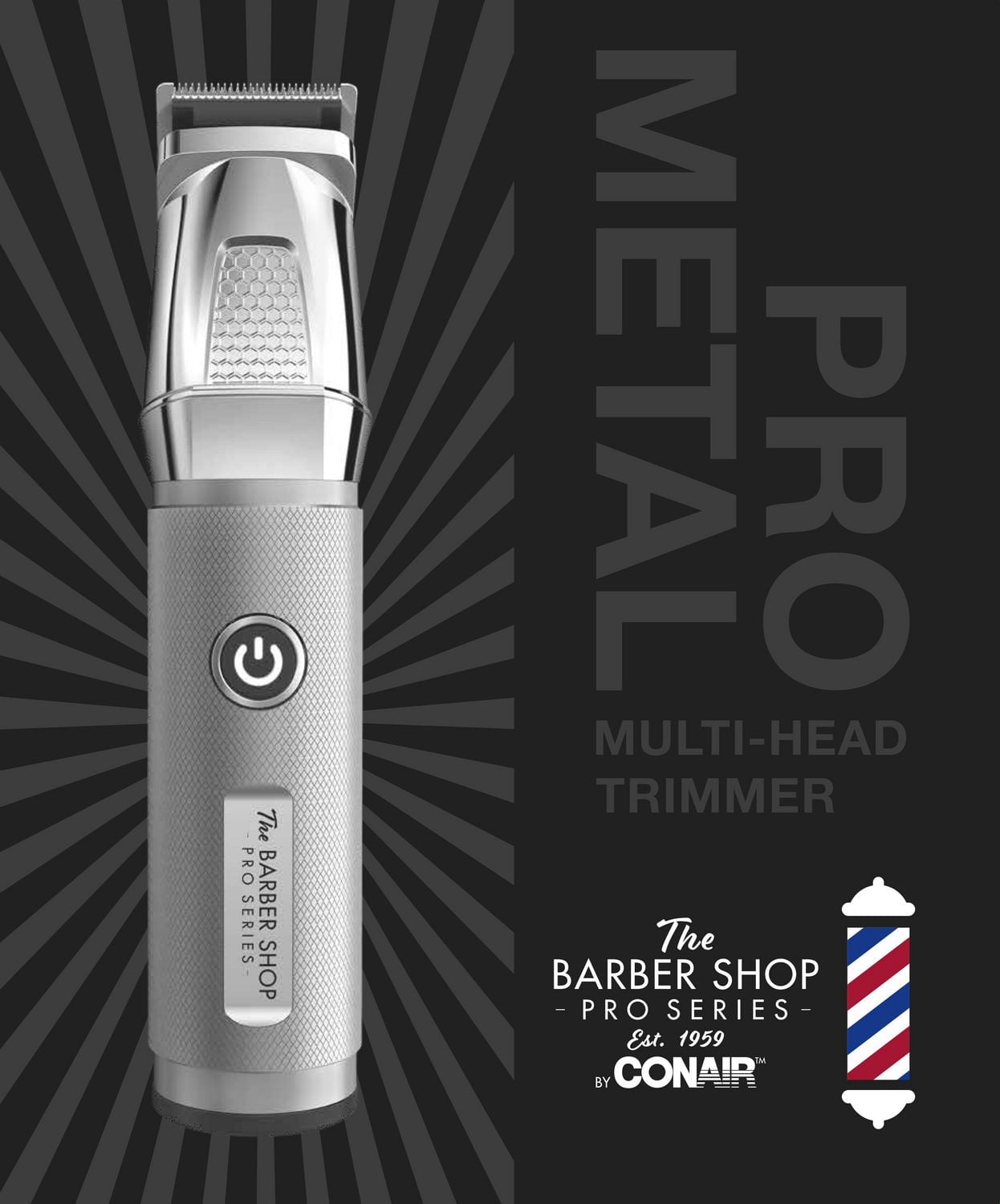 The Barber Shop Pro Metal Series Lithium-Ion Multi-Head Trimmer