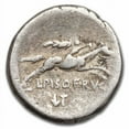 thumbnail image 2 of Rome Rep AR Denarius L. Piso Frugi 90 BC VF Crawford 340/1, 2 of 2