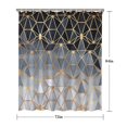 thumbnail image 5 of Gold Black Checkered Pattern Shower Curtain 72"x84" ,Bathroom Decorative Shower Curtains Set with 12 Hooks,Modern Waterproof Washable Shower Curtain, 5 of 6