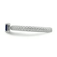 thumbnail image 3 of Bague en Argent Sterling Stackable Expressions Saphir Créé Pierre Unique Taille 5, 3 of 3