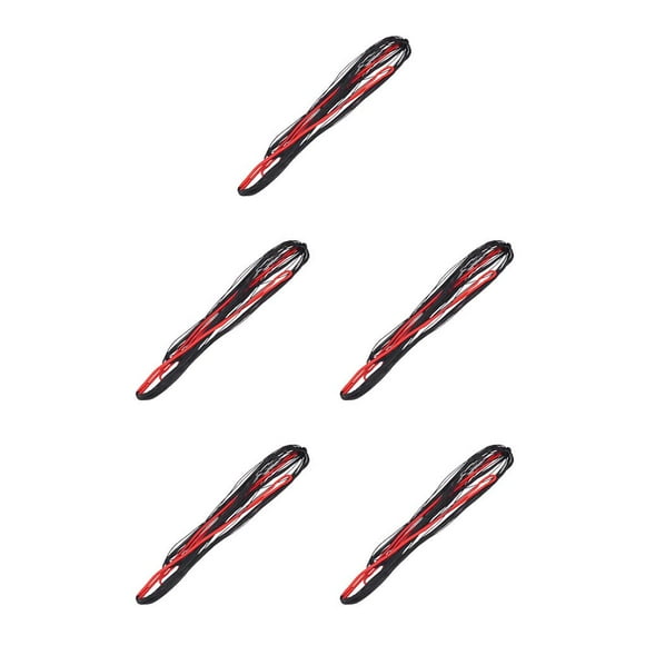 ziyahi Corde à Nœud Bicolore, Aide à la Corde, Résistante à l'Abrasion, Vol Rapide en Extérieur, Légère, Facile à Enrouler, Noir Rouge 70 Pouces 5Ensemble