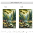 thumbnail image 3 of Deer in Forest by Water Garden Flag 12X18 Double Sided Yard Flags for Outside Outdoor All Seasonal Decoration, 3 of 6