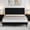 black, variant on King Adjustable Vertical Channel Tufted Bed Frame – Velvet Upholstered Platform Bed with 1,001 lbs Capacity, No Box Spring Needed, Easy Assembly, White