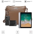 thumbnail image 4 of ASSOTS Smart Leather Crossbody Purse for Women - Premium Triple Zip Crossover Shoulder Bag, Real Leather Crossbody Bag, Travel Accessory, 4 of 6