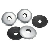 60Pack 1/4" x 1" Sealing Washers, 304 Stainless Steel Zinc-Plated EPDM Bonded Neoprene Rubber Washers for Screws Bolts, Silver&Black