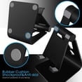 thumbnail image 4 of Emoly Soporte Ajustable Para Teléfono Celular 2020 Soporte De Aluminio Para Escritorio Con Base Antideslizante Y Conveniente Puerto De Carga Para Todos Los Teléfonos Inteligentes (Negro), 4 of 5