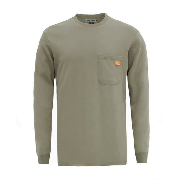 Titicaca FR Shirts Flame Resistant T Shirts 100% Cotton Men's Pre-Washed Khaki Fire Retardant T-Shirts