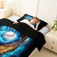 thumbnail image 3 of Erosebridal Baseball Ball Game Twin Comforter Sets For Sport Gamer,Blue Lightning Bedding Set, Reversible 2pcs, 3 of 7