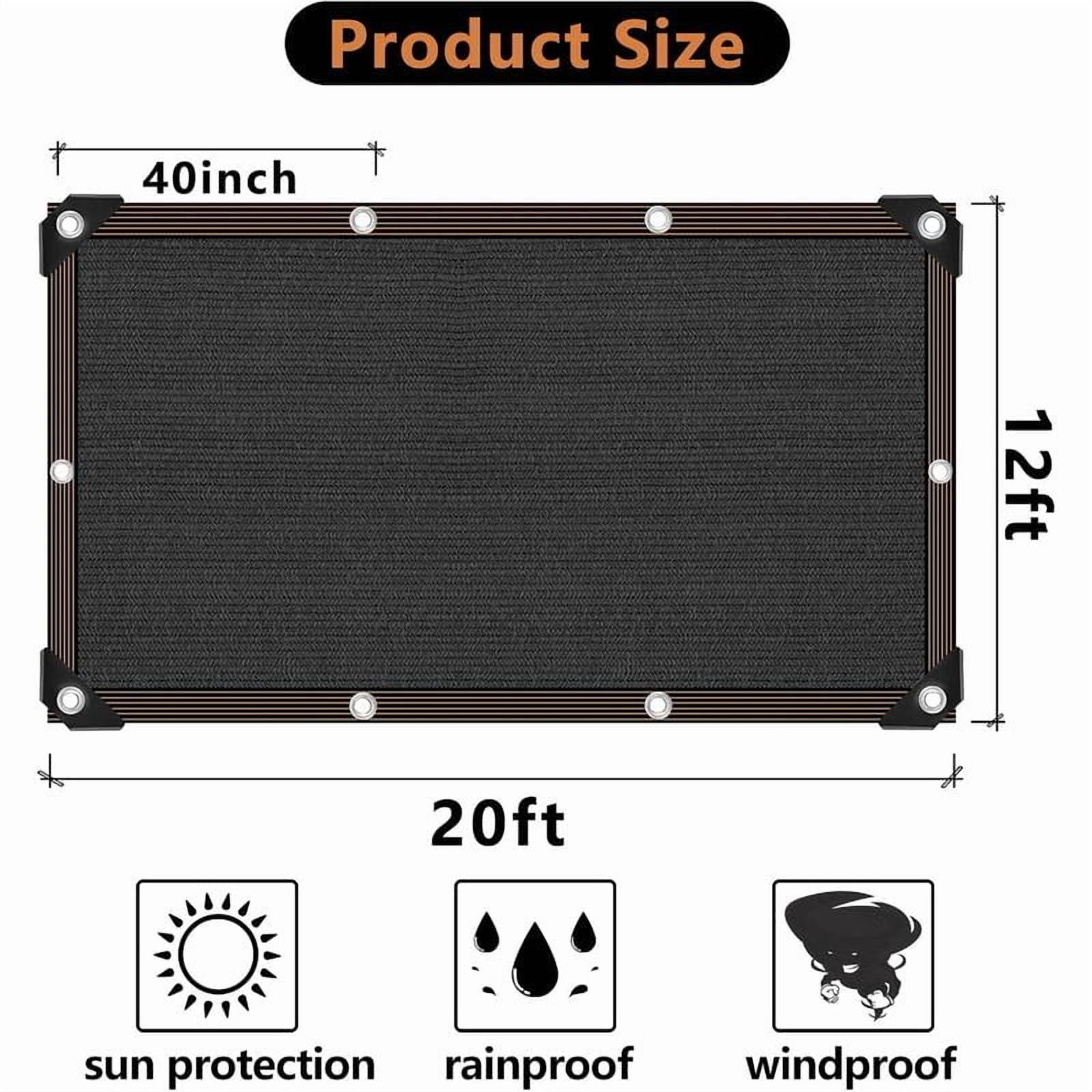 90% Shade Cloth for Garden -12 x 20 FT Durable Mesh Tarp with Grommets, Sunblock Net for Patio for Plants Greenhouse Outdoor Pergola Sun Shade Neting for Chicken Coop Cover