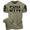 T-Shirt Military Green Branded, variant on Gymish Gym Therapy V2 Workout T-Shirt for Men, Funny Fitness Gym Shirt, Weightlifting Tee, Deadlift Shirt, Warm Grey with Sleeve Logo, Small